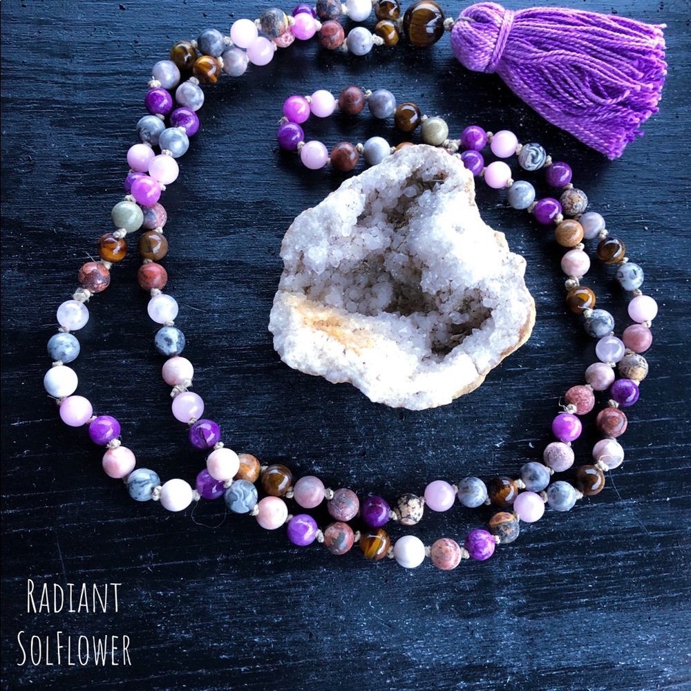 Lilac Dreams Mala Bead Necklace